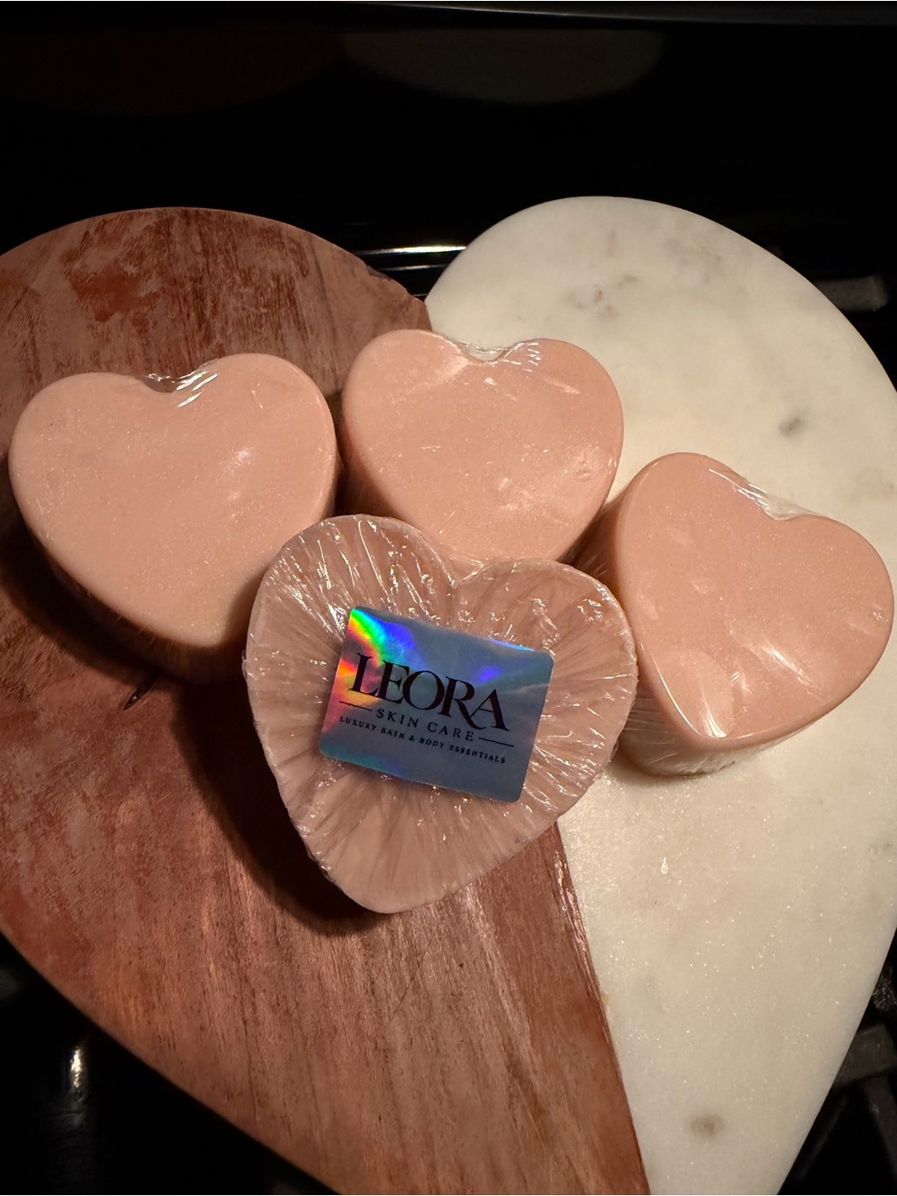 Pink Heart shaped Passion Fruit Scented Soap